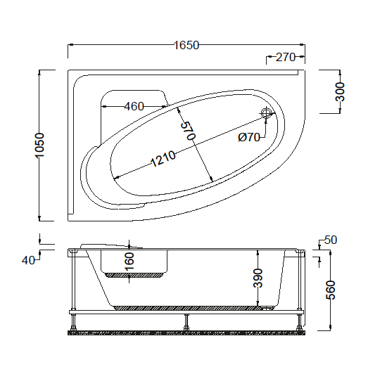 Dikdörtgen Küvetler Model CA408-CA409