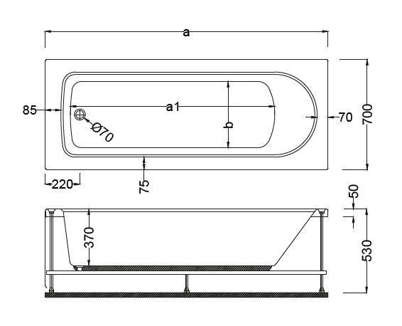 Dikdörtgen Küvetler Model CA108