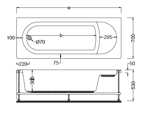 Dikdörtgen Küvetler Model CA104