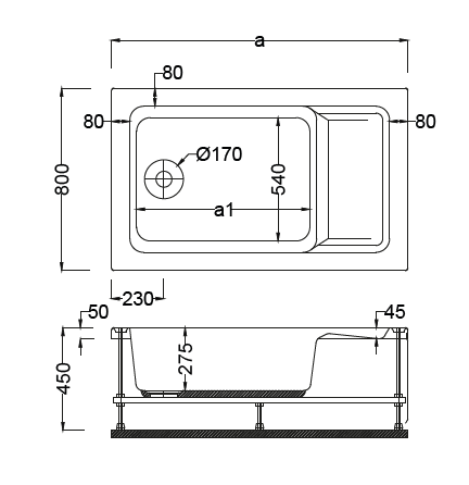 Dikdörtgen Küvetler Model CA281