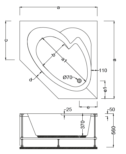Dikdörtgen Küvetler Model CA405