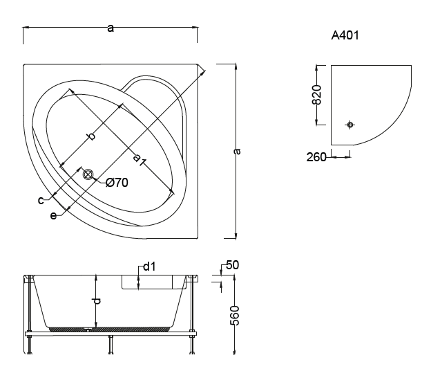 Dikdörtgen Küvetler Model CA402