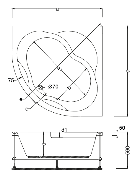 Dikdörtgen Küvetler Model CA446
